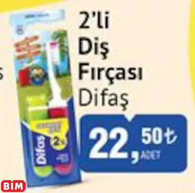 DİFAŞ 2’Lİ DİŞ FIRÇASI DİFAŞ 2’Lİ DİŞ FIRÇASI